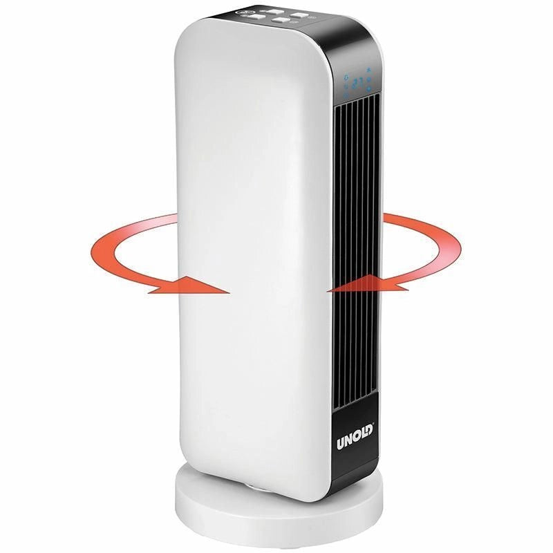 Unold 86430 stufetta elettrica Interno Nero, Bianco 2000 W Riscaldatore ambiente elettrico con ventilatore