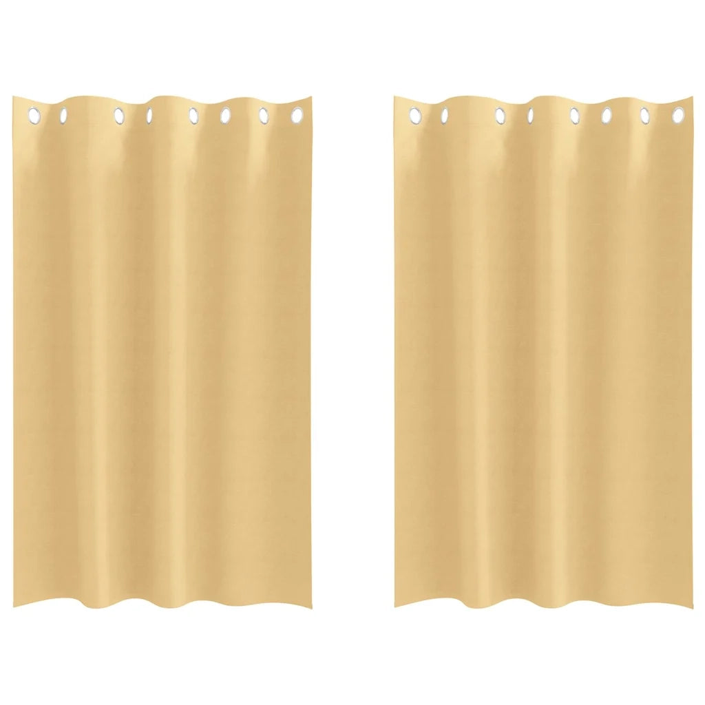 Tende Blackout con Anelli 2 pcs Beige 175 x 140 cm Poliestere 4107314