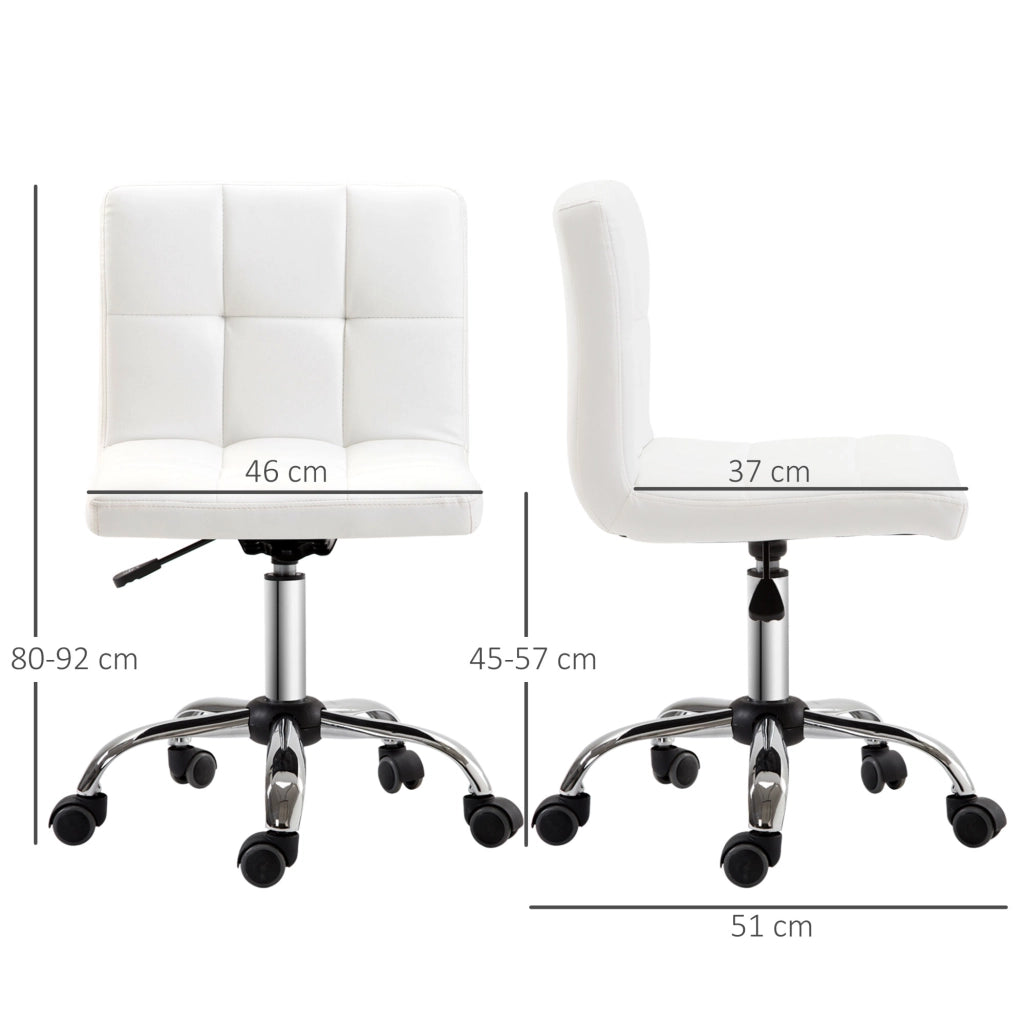 Sedia da Ufficio Ergonomica Girevole Regolabile ¨C Zephmum ¨C Similpelle Grigio 46x51x80-92cm