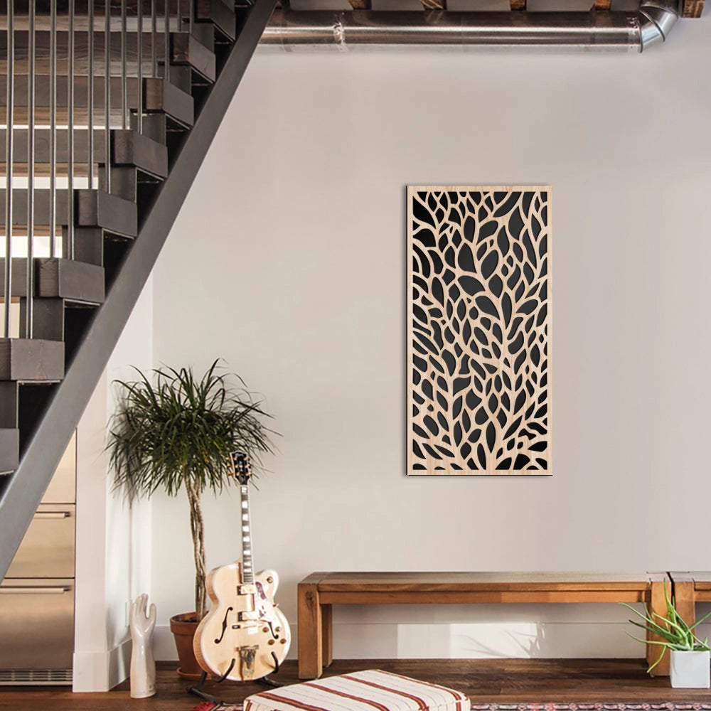 CODIUM - Quadro arredo LASERCUT composito Legno e PVC Misura: 50x100 cm