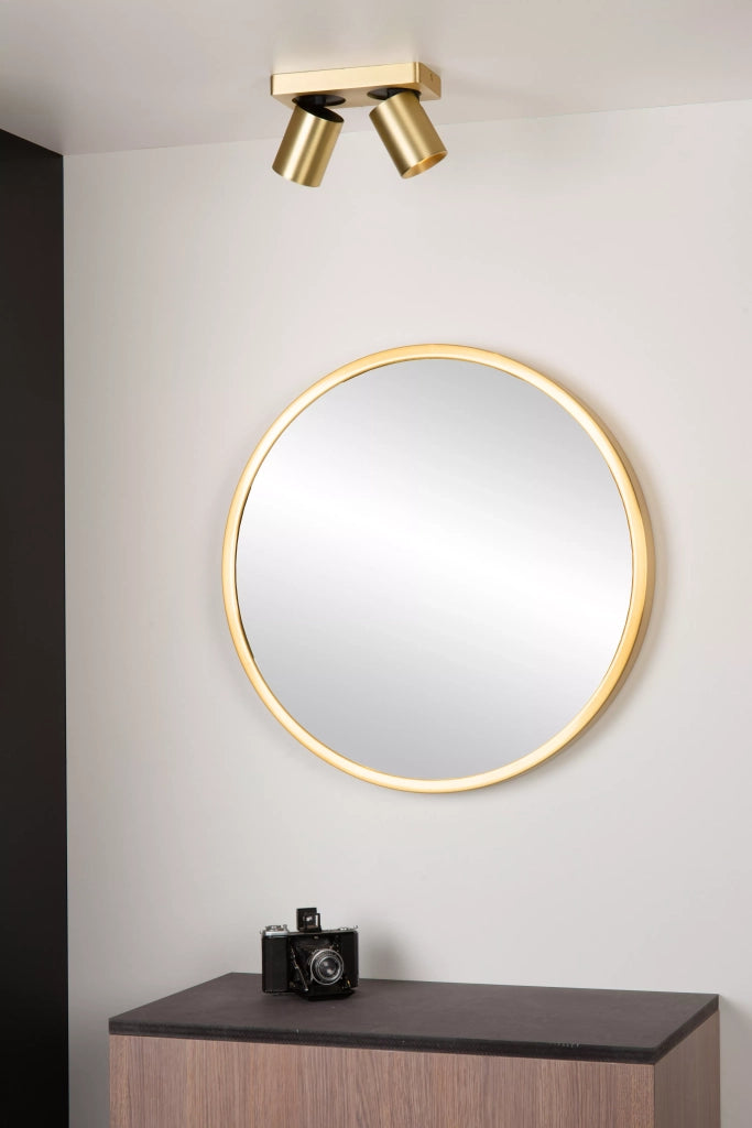 Faretto soffitto doppio oro orientabile 2xGU10 Lucide