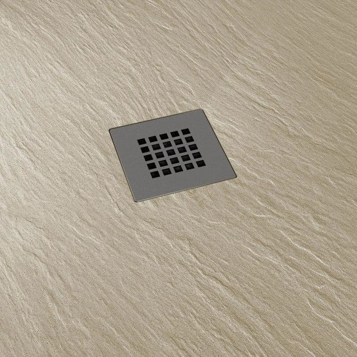 Piatto Doccia in Pietra 100x100 cm Pedrinelli Ardesia Stone Side Sabbia