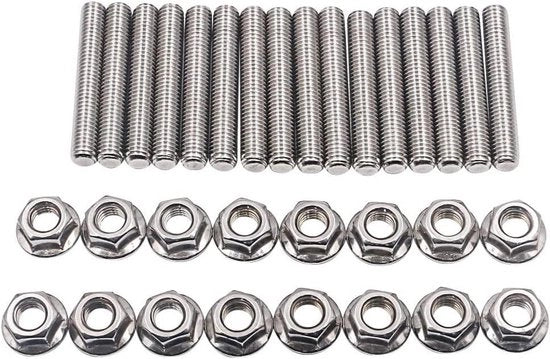 Accessori di scarico per motori V8 - 16 pezzi - Acciaio inossidabile