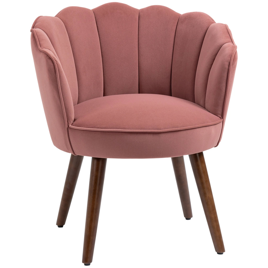 Poltrona con cuscino ¨C zephmum ¨C velluto rosa 66x66x78.5 cm