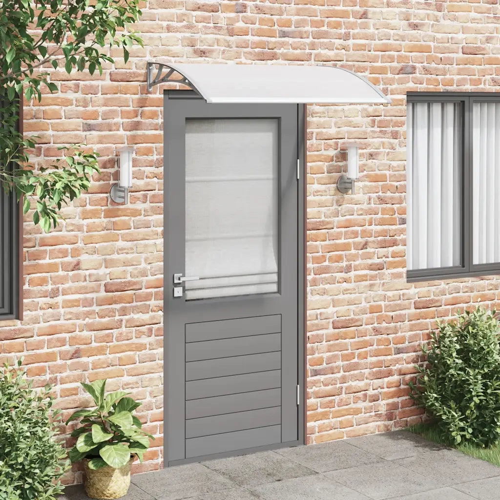 Pensilina per Porta Grigia e Trasparente 120x75 cm in PC CFW6657967