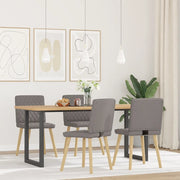 Sedie da Pranzo 4 pz | Sedie da cucina Tortora in Tessuto