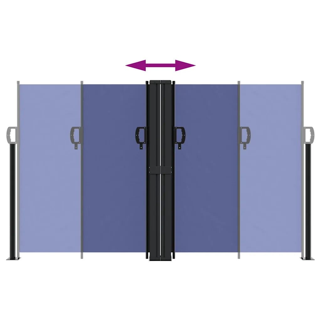 Tenda da Sole Laterale Retrattile Blu 140x600 cm 4004611