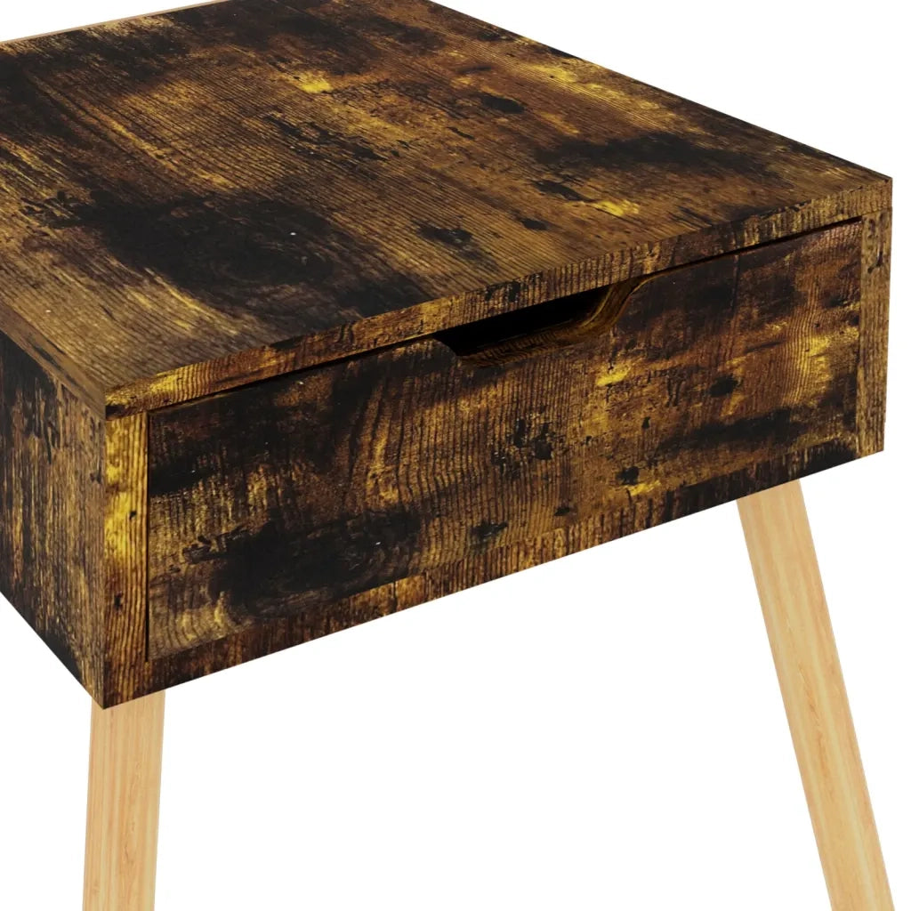 Comodini 2 pz-Set di 2 Tavolino da notte Rovere Fumo 40x40x56 cm in Legno Multistrato