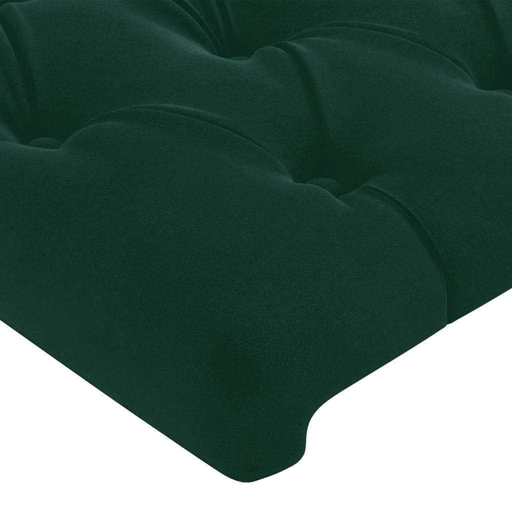 Testiera ad Orecchio Verde Scuro 147x23x118/128cm in Velluto 3118343