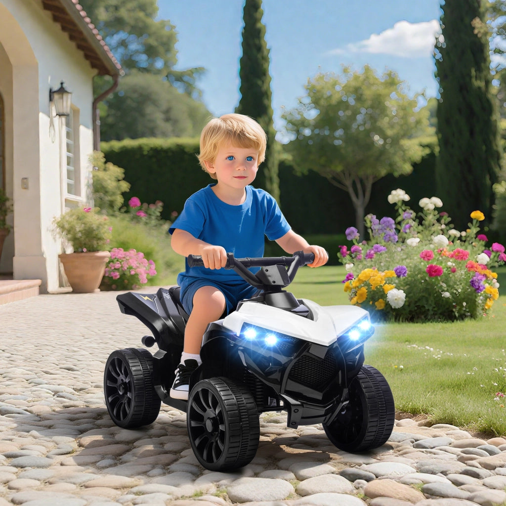 Quad Elettrico per Bambini ¨C Zephmum ¨C 70x42x45 cm Bianco