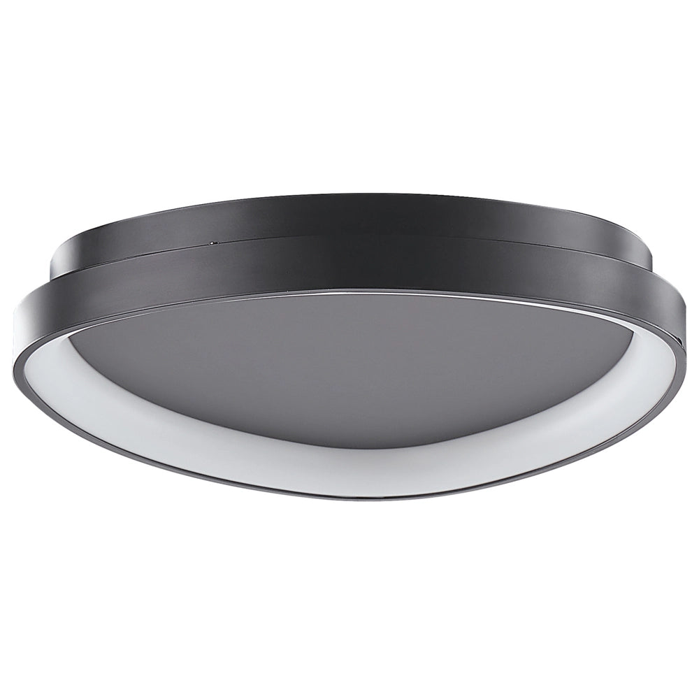 Lampada da soffitto in acciaio Nero con luci a LED integrate in acrilico a forma di triangolo Illuminazione moderna plafoniera