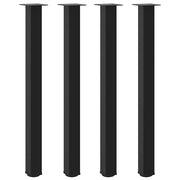 Set di 4 gambe moderne regolabili per tavolo da bar 110-112 cm in acciaio verniciato a polvere nero 02_0056777