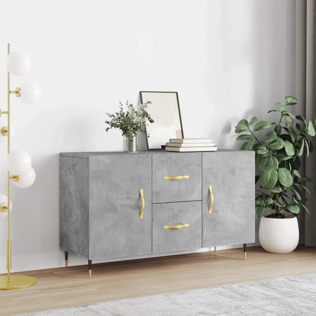 Credenza | Madia | Buffet da pranzo | Armadio da pranzo Grigio Cemento 100x36x60 cm in Legno Multistrato