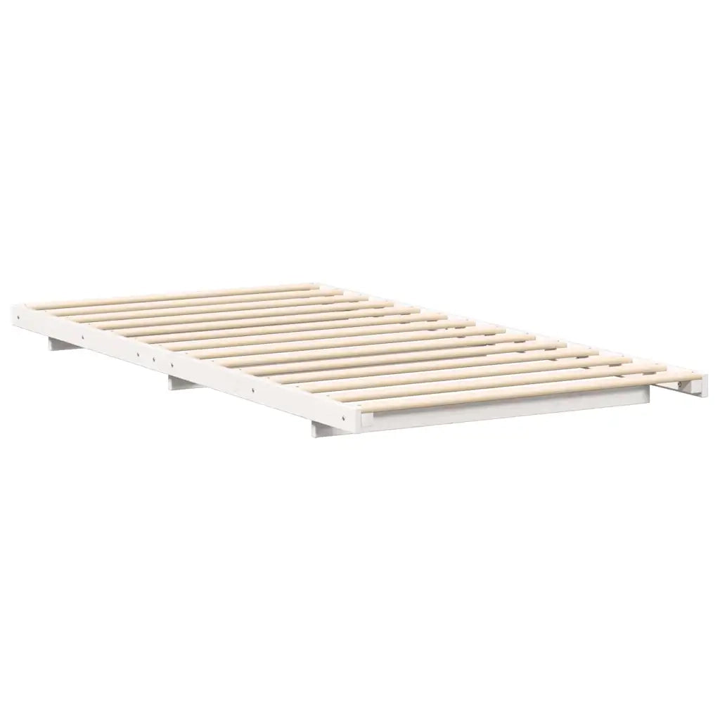 Struttura del letto Bianco 80 x 210 cm Pino massello 873101