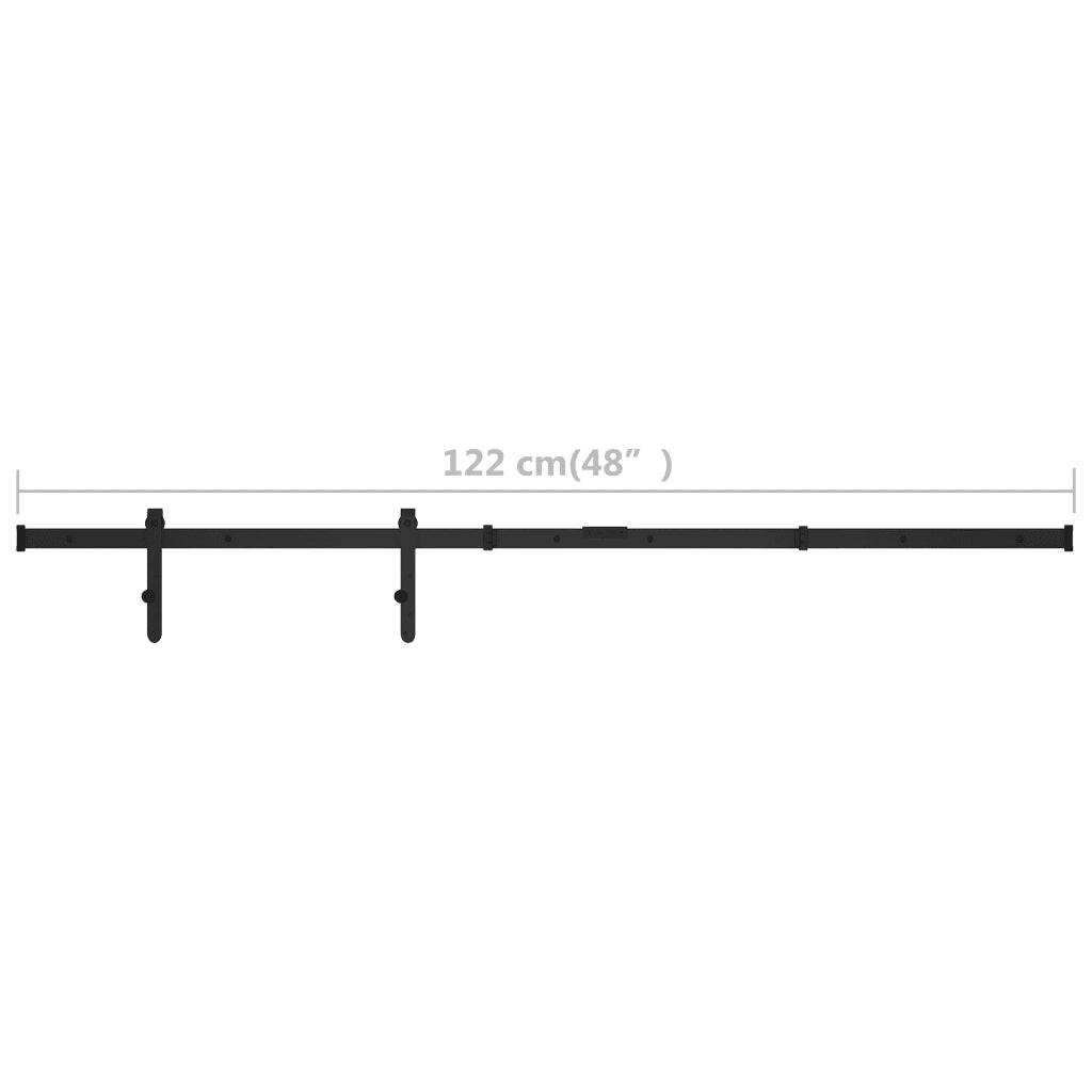 Kit Mini Anta Scorrevole Armadio in Acciaio al Carbonio 122 cm 148016