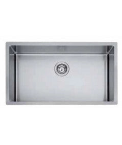 Lavello 1 vasca radius inox spazzolato 74 x 44 cm lnr74fsfr