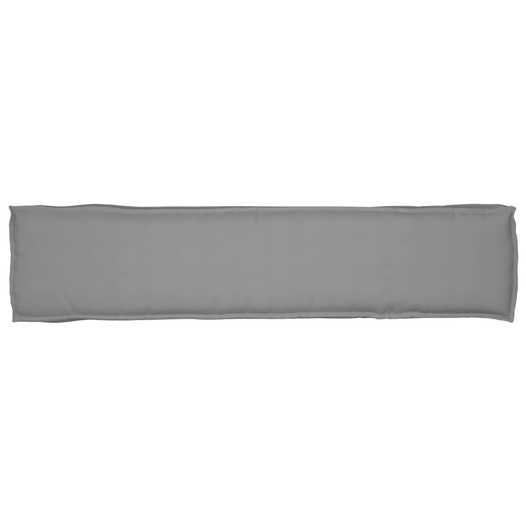 Cuscini per panca 2 pezzi Grigio 180x40x8 cm Tessuto Oxford