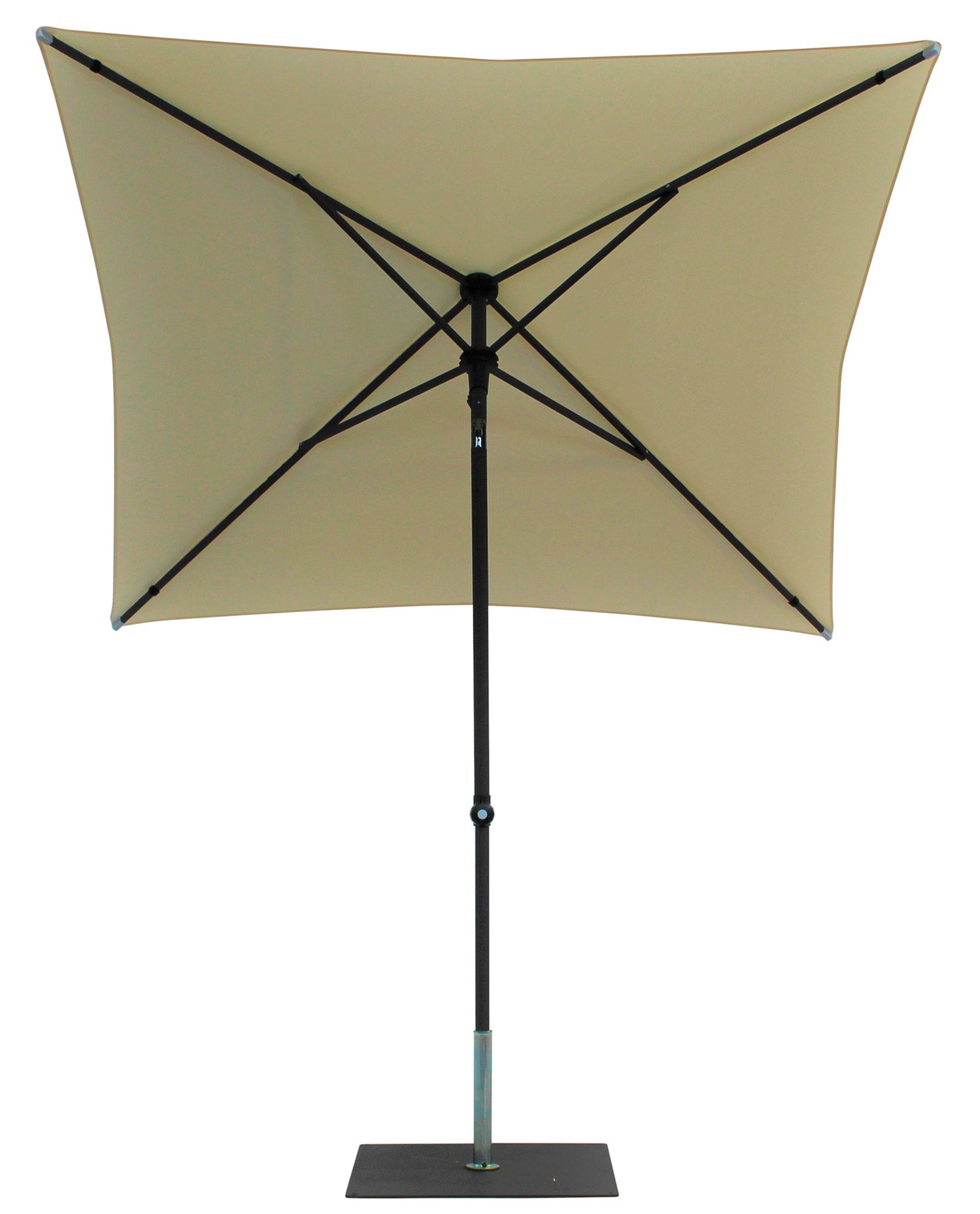 Ombrellone da Giardino 2x2 m Palo Ø38 mm in Alluminio Tessuto Poliestere Trend Ecru