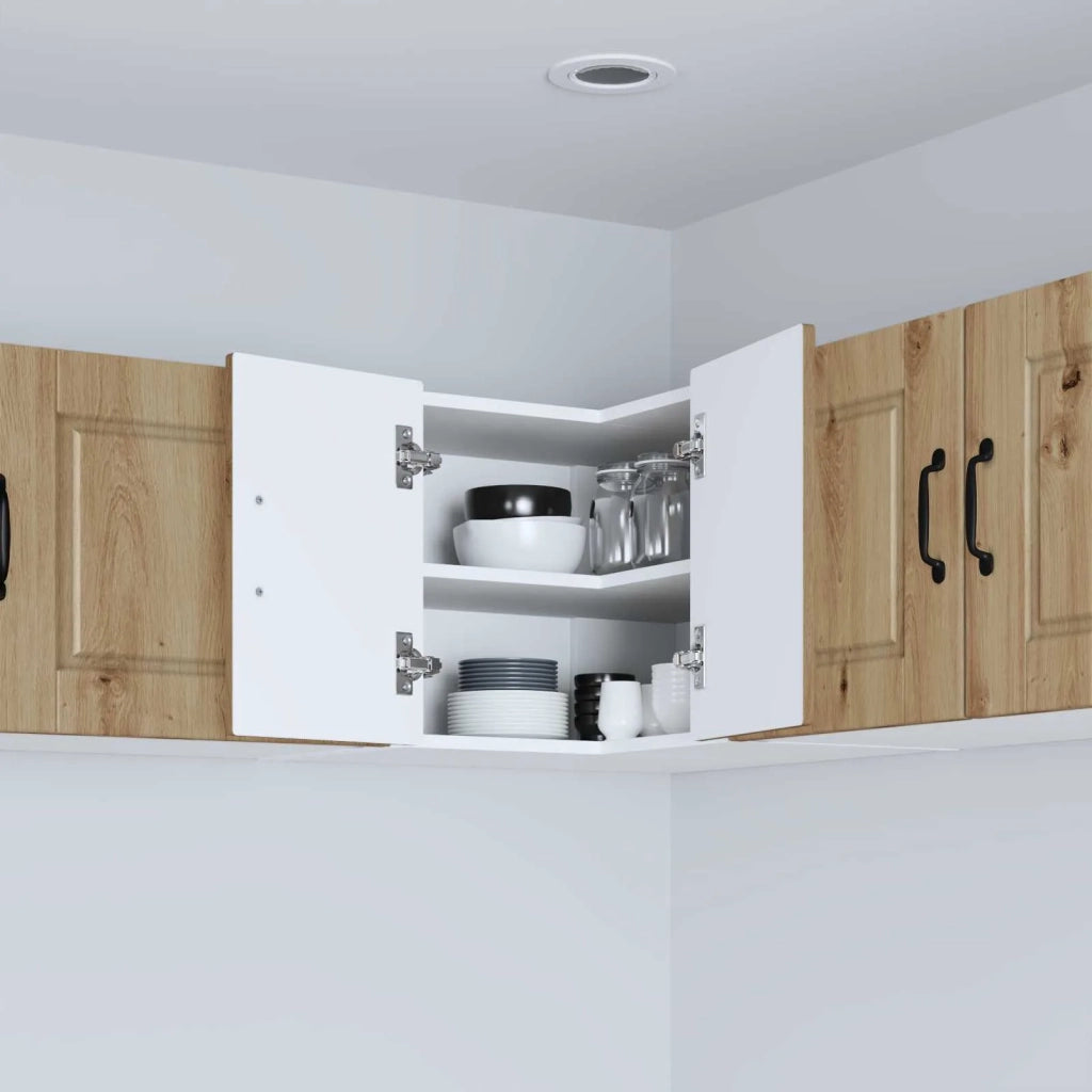 Pensile da cucina | Mobile angolare per parete PORTO Rovere artigianale