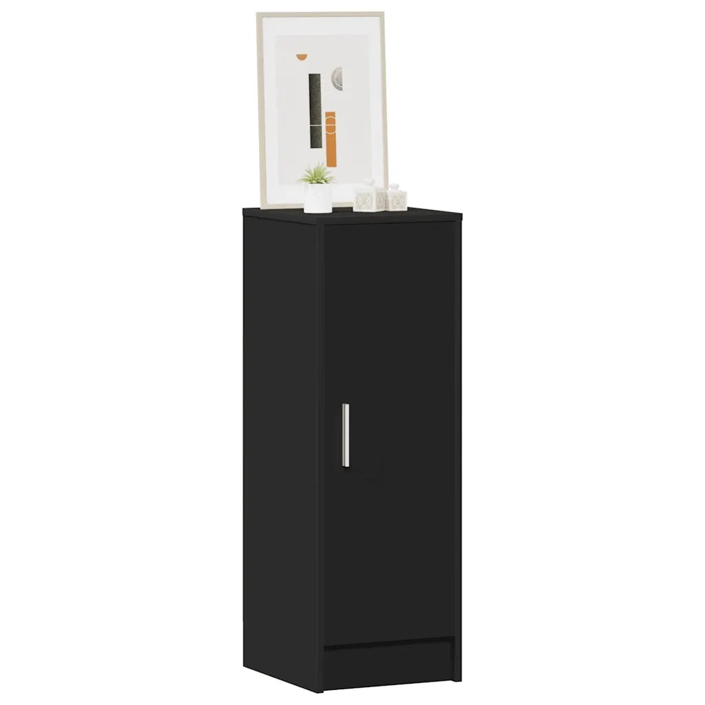 Scarpiera Nera 32x35x92 cm in Truciolato 808973