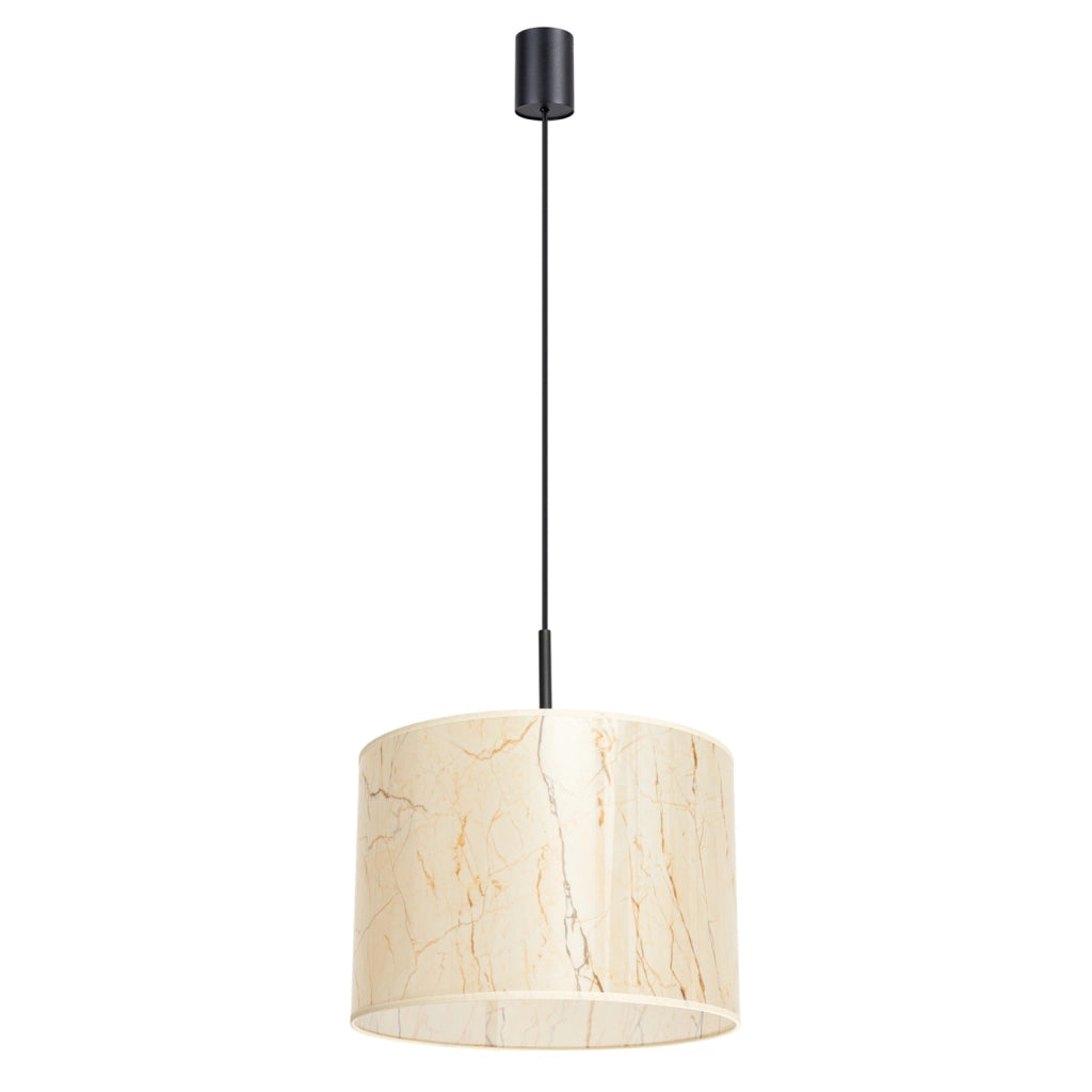 Lampada a sospensione PURELA marmo beige nero E27 40cm
