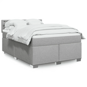 Giroletto a Molle con Materasso Grigio Chiaro 160x200cm Tessuto 3285953