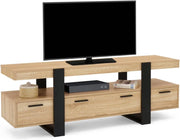 Porta TV PHOENIX 140 cm con cassetti in legno e nero