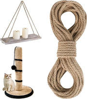 Tessuto di Juta - 10 mm x 20 m - Forti Fibre Naturali - Corda di Juta per Krabboom - Corda Robusta di Juta - Decorazione per Giardino - DIY Decorazione