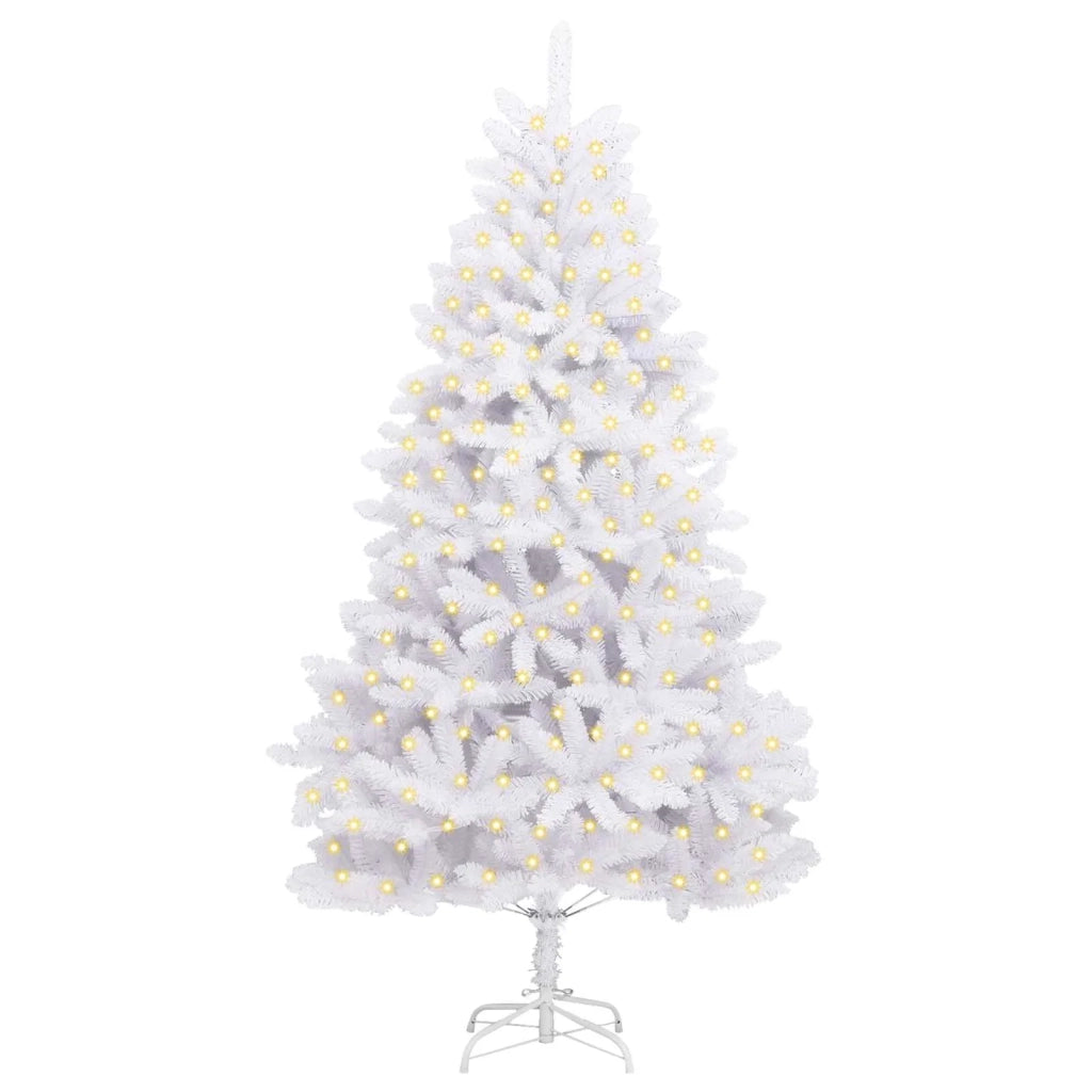 Albero di Natale artificiale Bianco 210 cm PVC e Metallo