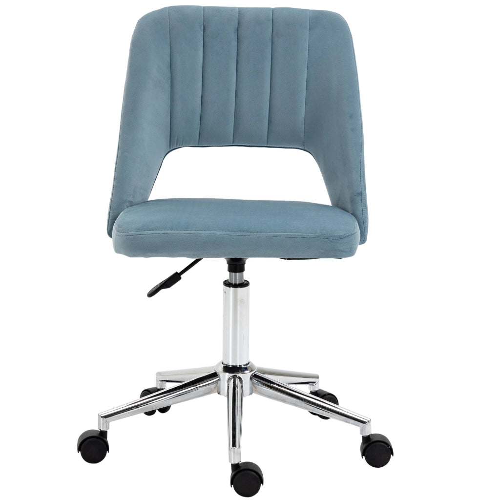 Sedia da Ufficio Girevole ¨C Xylo ¨C Velluto Blu Regolabile in Altezza