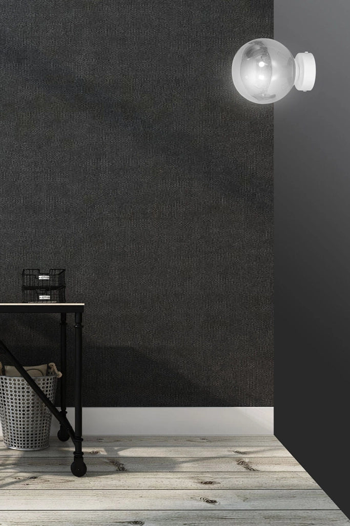 Applique Emibig Rossi vetro bianco fumo E14 1 luce IP20
