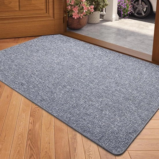 Tappeto di ingresso interno 44x75 cm - Assorbente antiscivolo - Lavabile Grigio chiaro