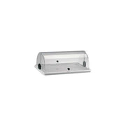 Abert V77125203P Portabrioches Rettangolare Singolo in Plastica con Coperchio Apribile 40x24 5x15 5 cm colore Bianco e Trasparente