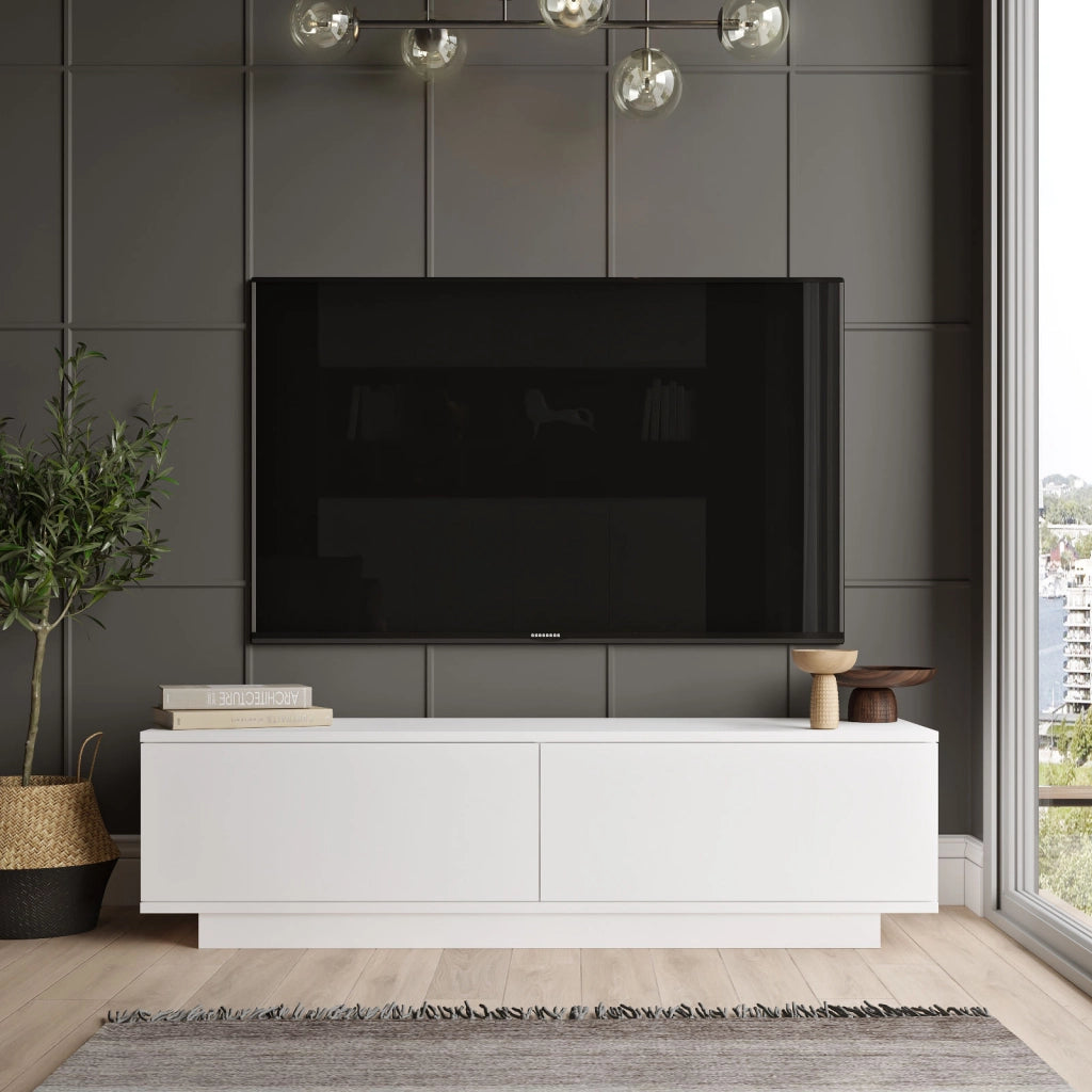 Mobile TV in legno "FN1" - 140 x 35 x 38 cm - Bianco