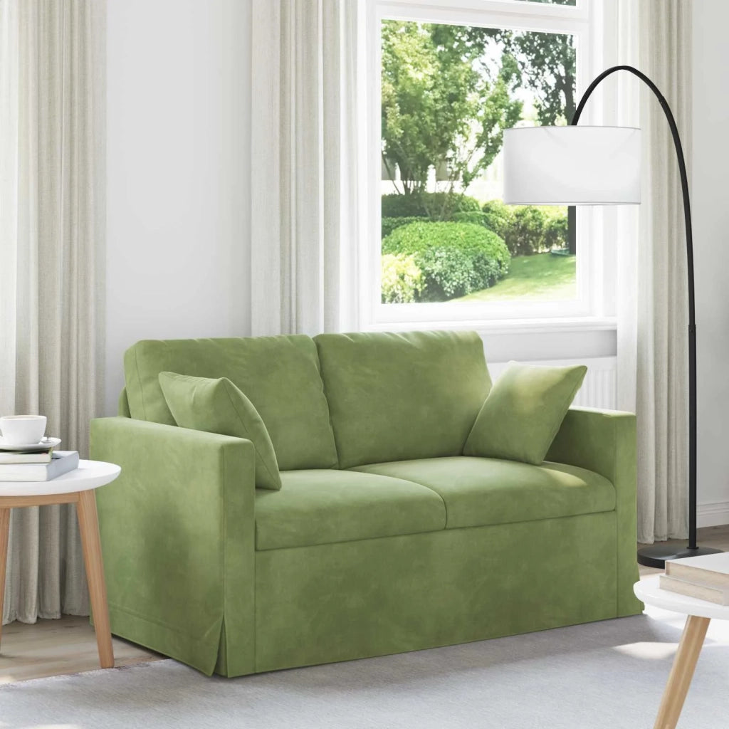 Divano | Divano da soggiorno | Sofa Verde chiaro 138 x 78 x 80 cm Velluto