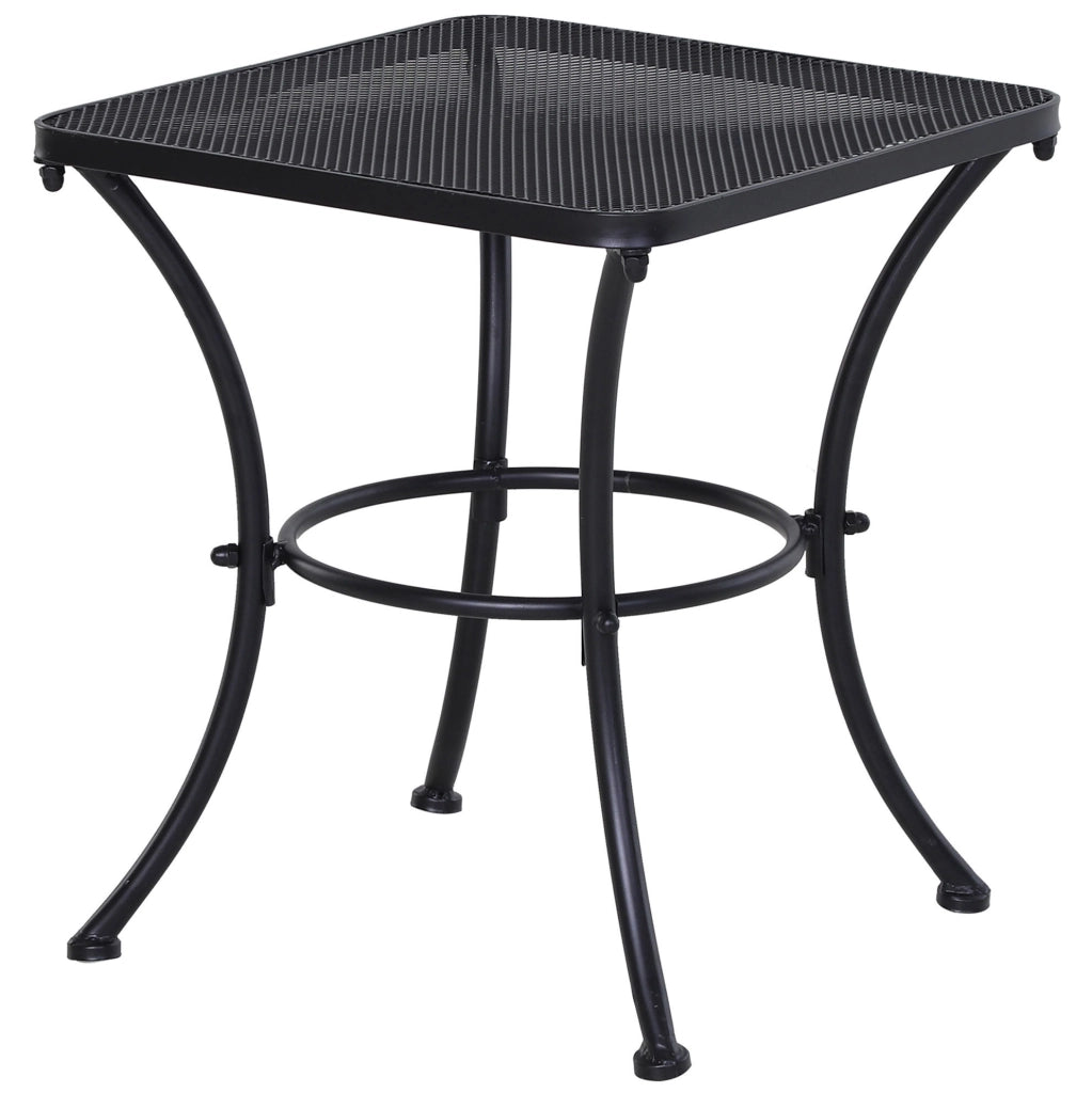 Tavolino da esterno 45x45x50 cm in metallo nero