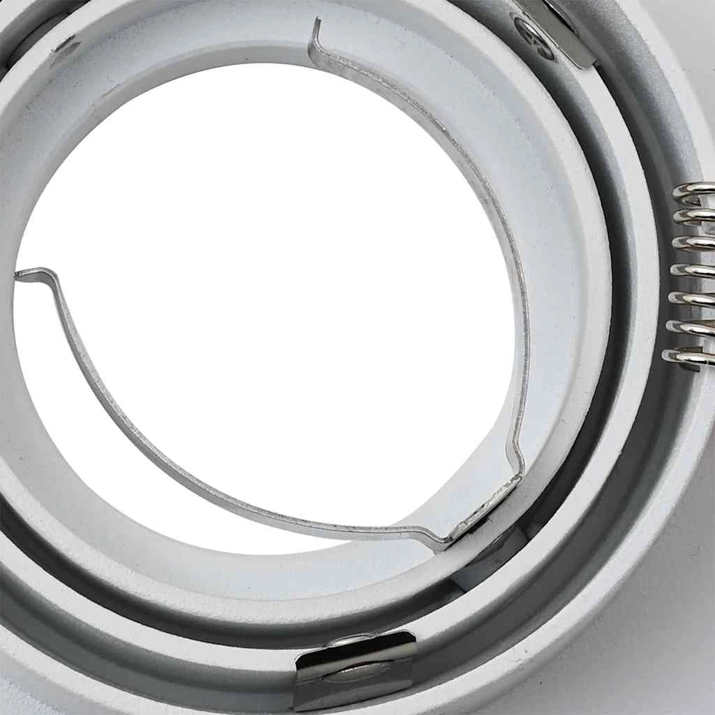 Set di 6 faretti da incasso dal design moderno per illuminazione d'ambiente 9 x 9 x 2 cm alluminio bianco 02_0058259