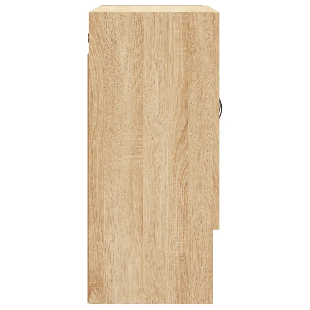 Mobiletto a parete pratico con vano contenitore 60 x 31 x 70 cm realizzato in legno composito di rovere Sonoma 02_0048761