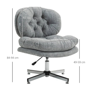 SEDIA UFFICIO ergonomica girevole con funzione a dondolo 65x65x84-94 cm grigio