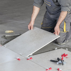 Set per livellamento piastrelle 1000 linguette 1,0mm e 1 pinza per posa pavimenti