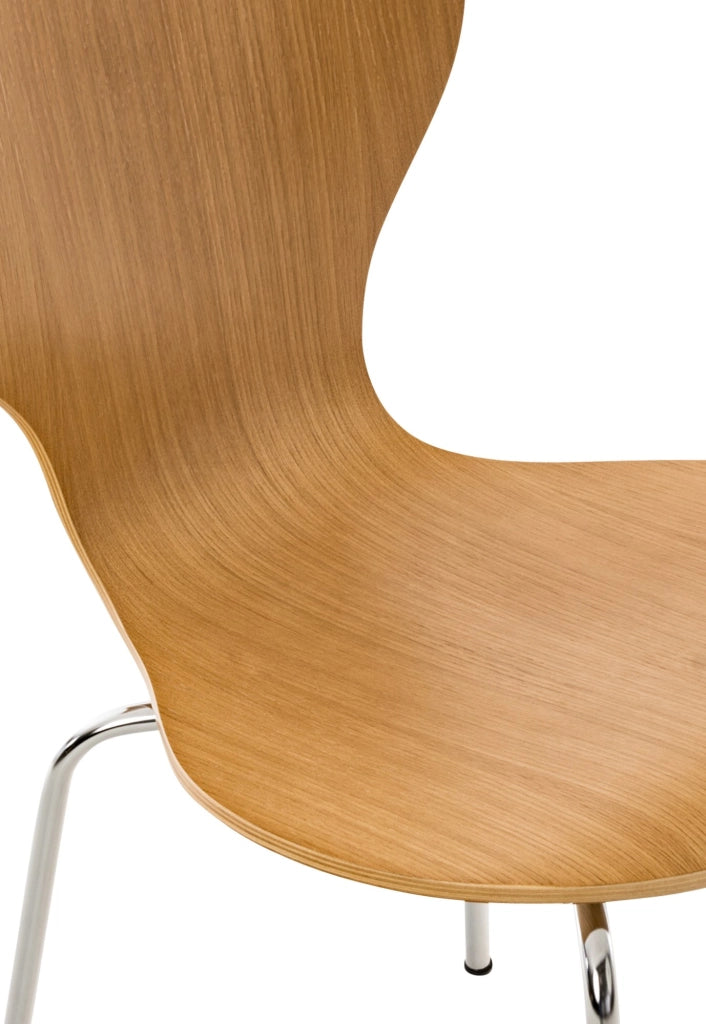 Set 2x Sedie Impilabili Diego in Legno Robusto Rovere