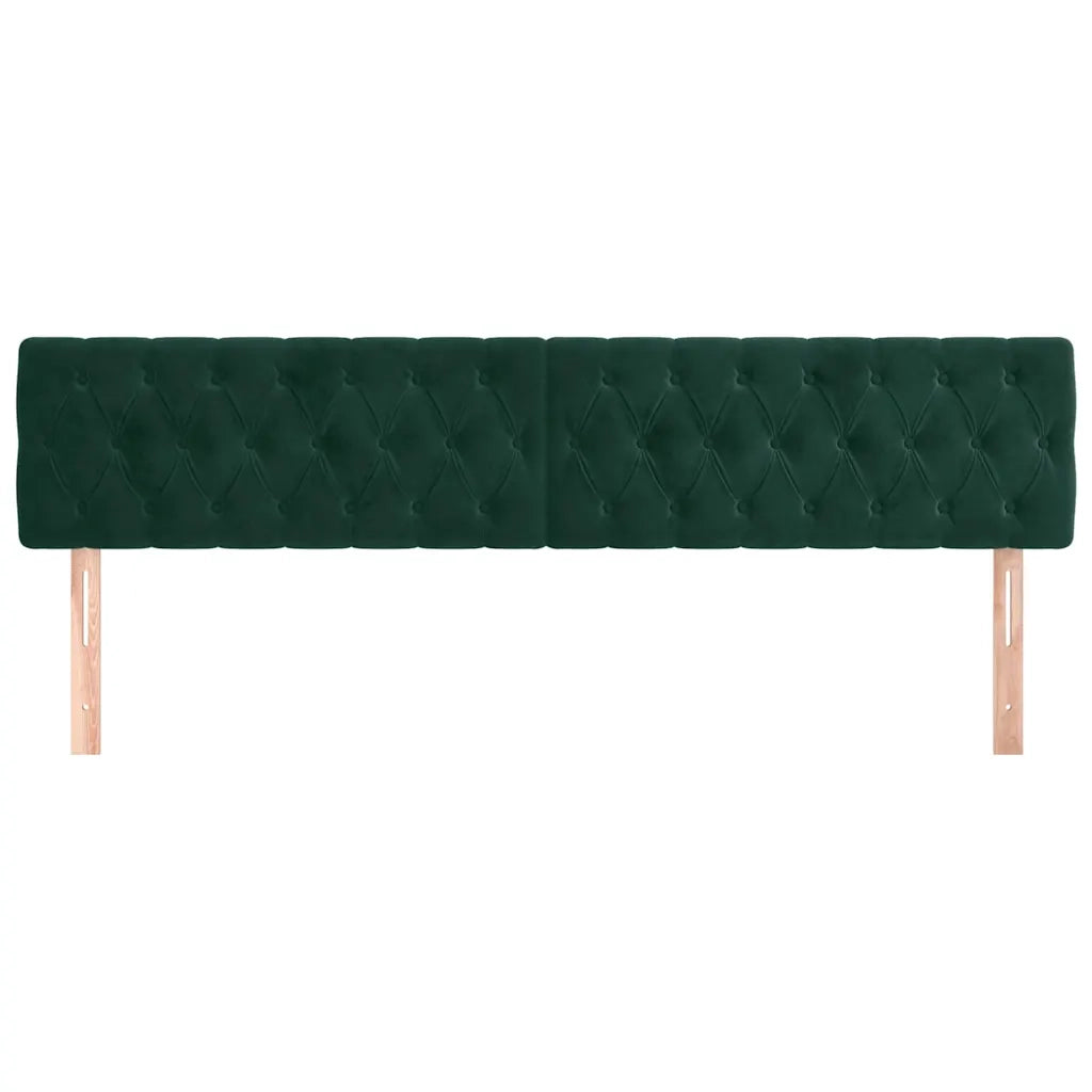 Testiera 2 pz Verde scuro 90 x 7 x 78/88 cm in Velluto cod mxl 70827