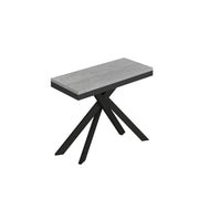 Consolle Allungabile 90-300x40x77 cm Saki Evolution Cemento Gambe Antracite