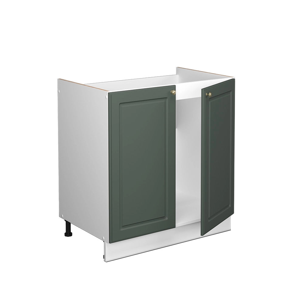 Mobile lavello cucina Fame-Line Verde-oro rustico/Bianco 80 cm senza piano di lavoro Vicco