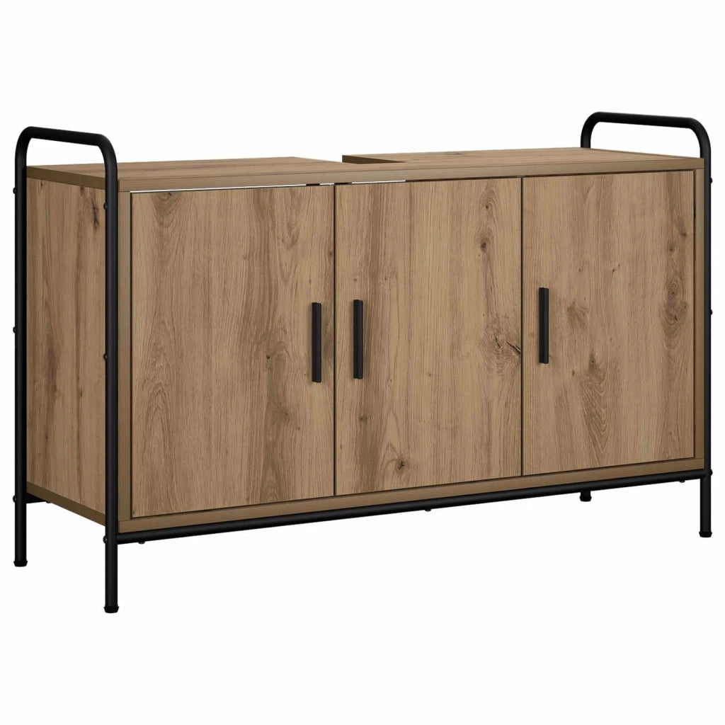 Set di Armadi da Bagno 3 pz Rovere Artigianale 3444530