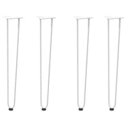 Set di 4 gambe a forcina dal design moderno per tavolo consolle 72 x 12 x 12 cm acciaio bianco massiccio 02_0056724