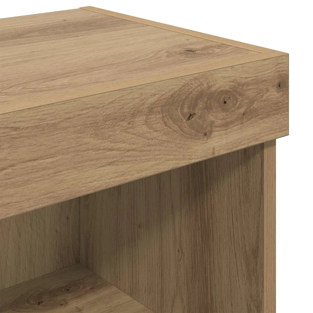 Mobile TV da parete con LED Rovere artigianale 100 x 30 x 30 cm 882967