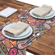 Tavolo da pranzo moderno, boho, con aspetto di lino, per sala da pranzo, festa, vacanza, decorazione, lavabile, cucina, tavolo da pranzo, decorazione per interni ed esterni, 40 x 140 cm A