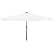 Parasol da Giardino  con Luci LED Ã¸395x245 cm Bianco Sabbia