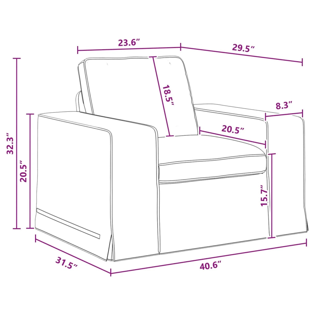 Divano Grigio scuro 103 x 80 x 82 cm Tessuto 42024377